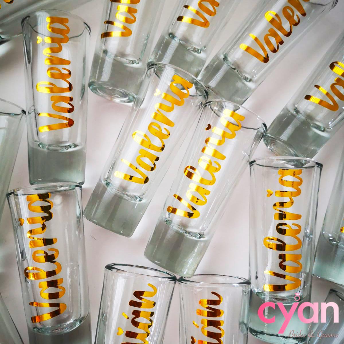 Custom Name Shot Glass | 2oz - Cyan Imprint