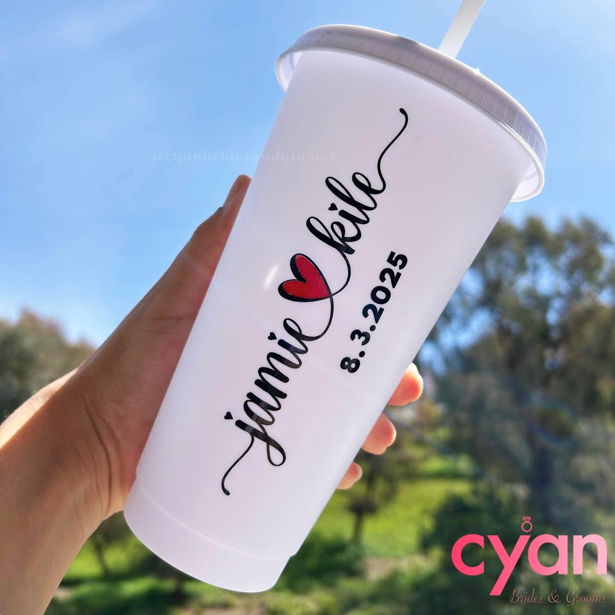 Party Wedding Tumbler | 24oz - Cyan Imprint