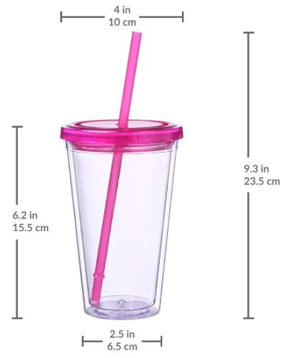 Sweet XV/16 Double Wall Tumbler | 12oz 12Pack - Cyan Imprint