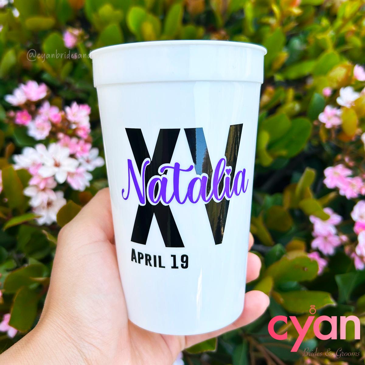Sweet XV/16 Reusable Cup | 16oz - Cyan Imprint